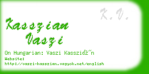 kasszian vaszi business card